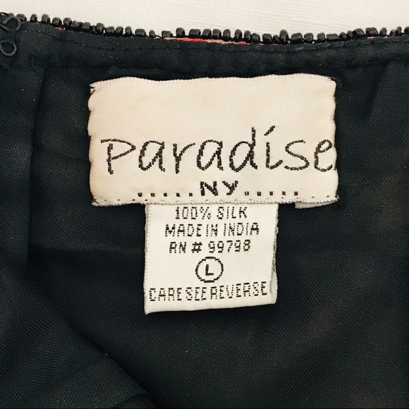 Silk Dress~Stunning & Beaded / Paradise..NY. / Host Pick - Picture 9 of 16